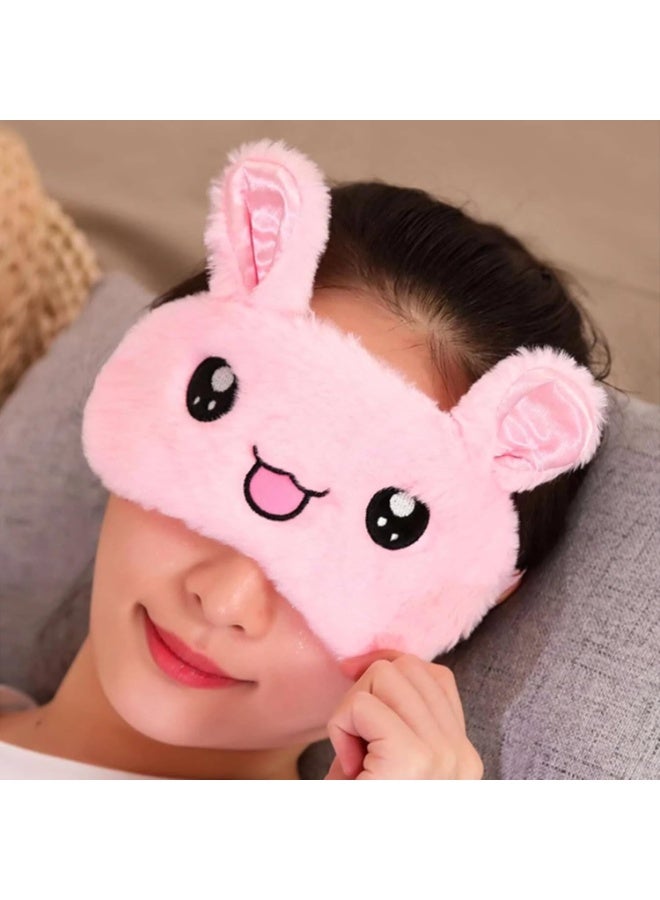 amazing.EGP AmazingEGP | Cute Cartoon Rabbit Sleep Eye Mask, Polyester and Cotton, Adjustable Strap, Multicolor, Lightweight and Breathable, for Home, Travel, Office Naps (PINK) - Image 4